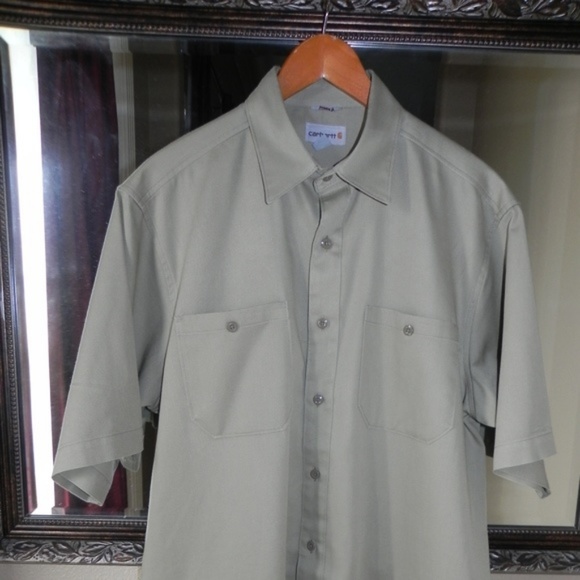 Carhartt Short Sleeve Twill Work Shirt Large - Picture 2 of 5